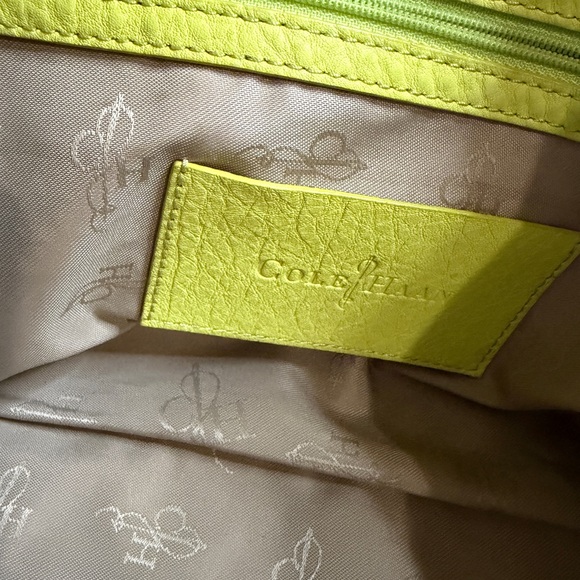 Cole Haan Vibrant Yellow Tote with Tan Accents - Picture 7 of 10